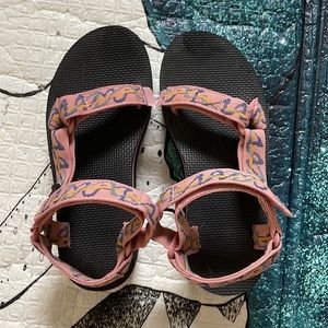 TEVA thick platform sandals.